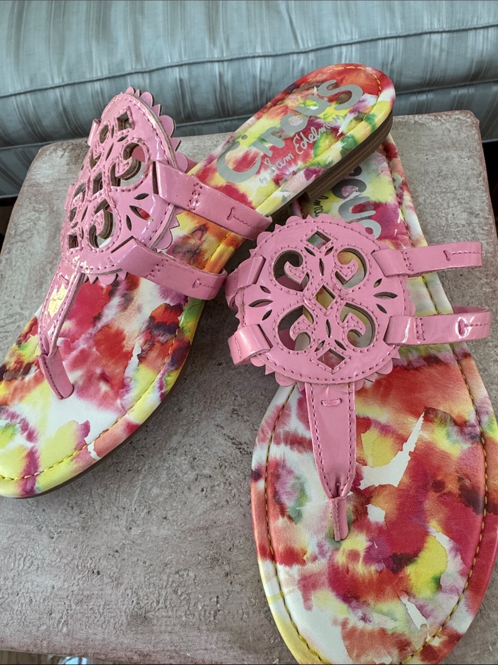 Circus by Sam Edelman Clara Thong Sandals with Tie-Dye Footbed - NIB - size 6.5